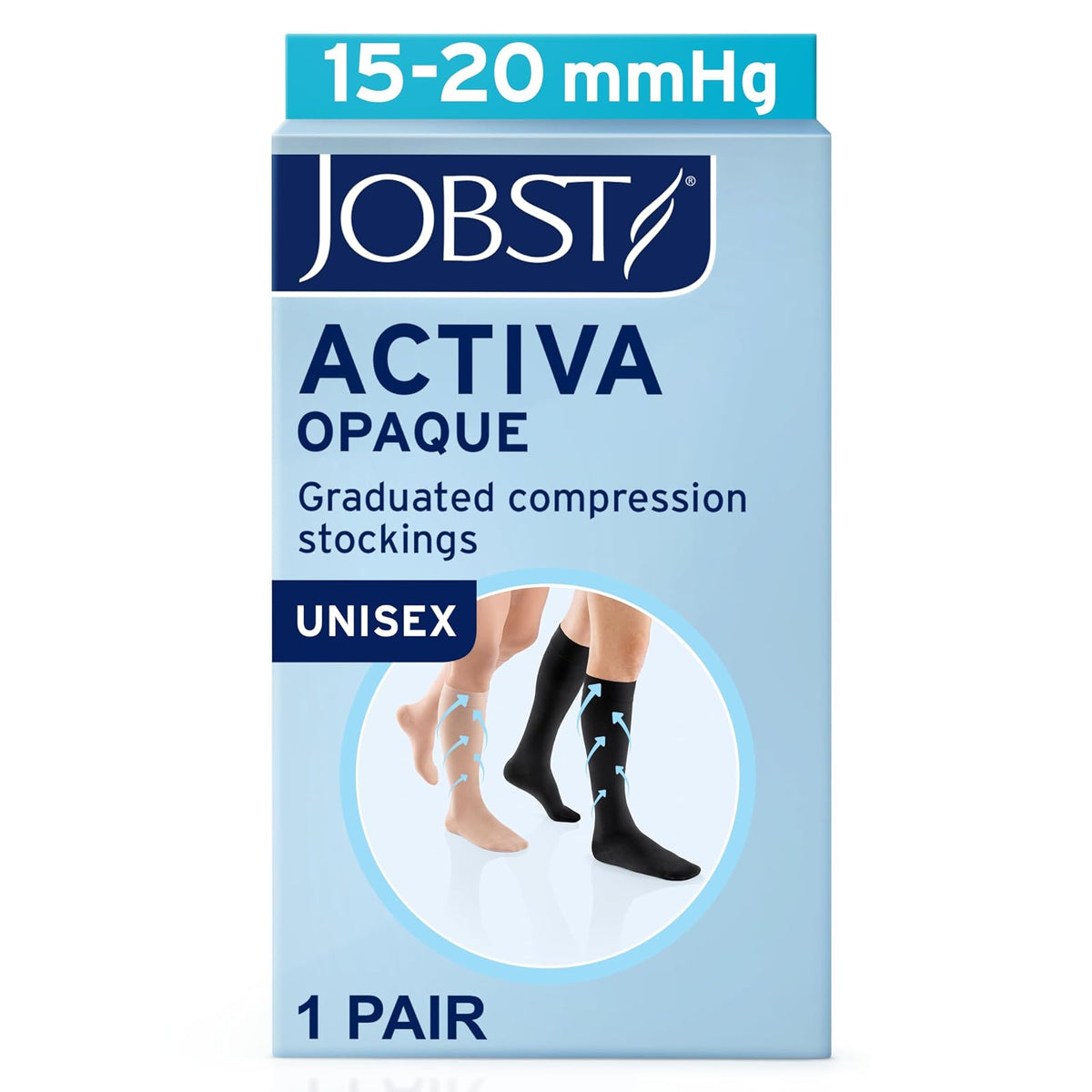 Jobst Activa Calcetines de Compresión Opacos 15-20 mmHg hasta la Rodilla Puntera Cerrada Bronce Solar Talla L
