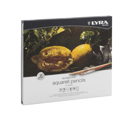 LYRA Rembrandt lápices de color acuarelable estuche metálico con 24 colores, empaque puede variar