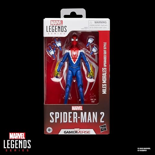 Marvel Legends Series Gamerverse, Figura de acción de Miles Morales, Traje Mejorado