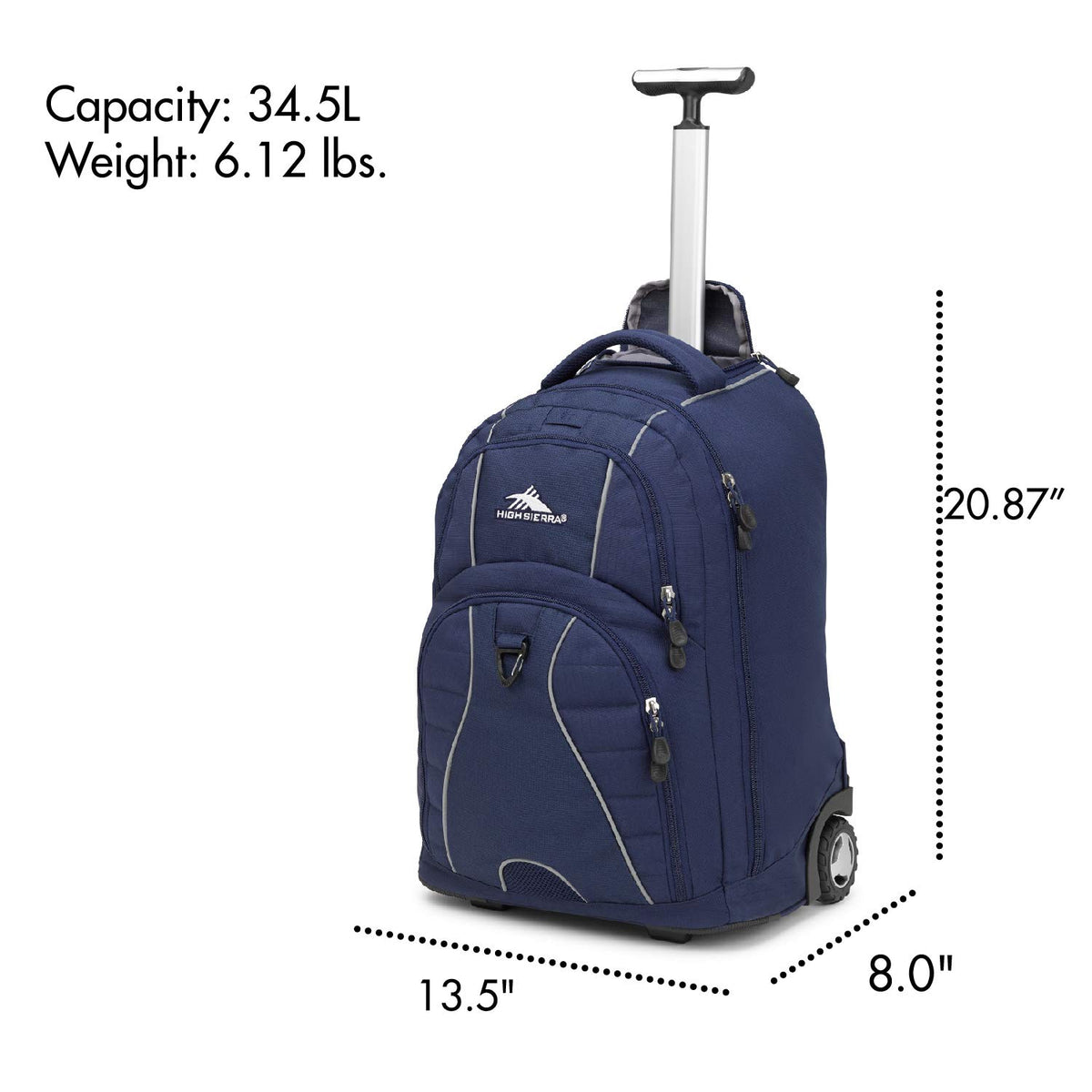 High Sierra Freewheel Mochila con ruedas para laptop, ideal para la escuela secundaria, mochila universitaria, bolsa de escuela con ruedas, mochila de negocios, mochila de viaje, bolsa de mano perfecta para hombres y mujeres
