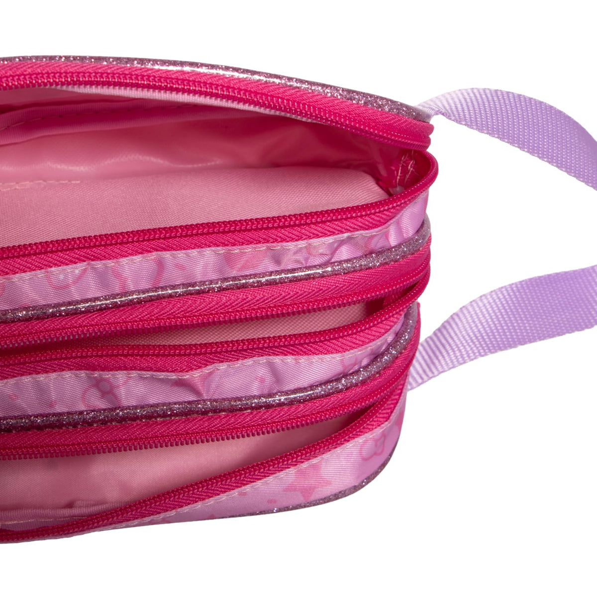 Ruz Lapicera Triple Infantil | My Melody | 100% Poliéster | Medidas 23 x 10 x 8 cm | Estuche Escolar para niñas con Tres Compartimentos y Práctico Cierre de Cremallera para Útiles