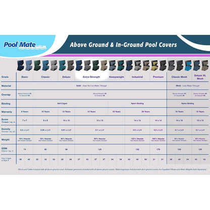 Pool Mate 571833-4 - Cubierta de alberca de invierno, piedra arenisca extra resistente, 12 x 33 pies sobre el piso