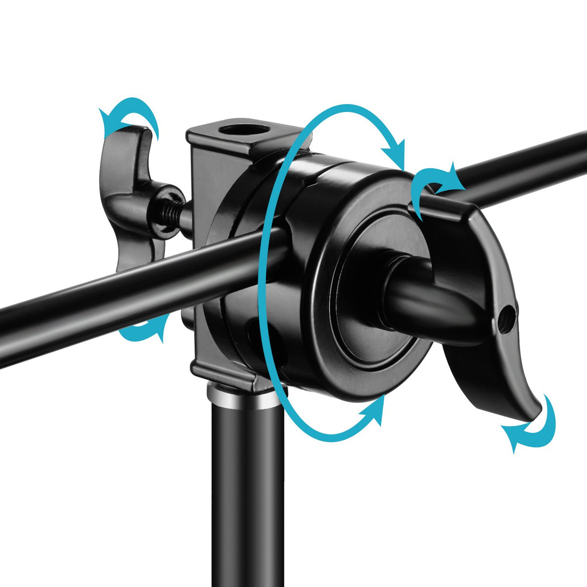 NEEWER 6.3cm Multi Function High Load Giratorio Rótula | para Light Support, Giraffe Arm, Fotografía Equipment con 1/2, 1/4, 3/8, 5/8 Inch Tube, Negro