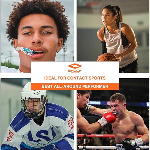 Shock Doctor Gel Max Power Protector Bucal, Protector Bucal Deportivo con Sabor