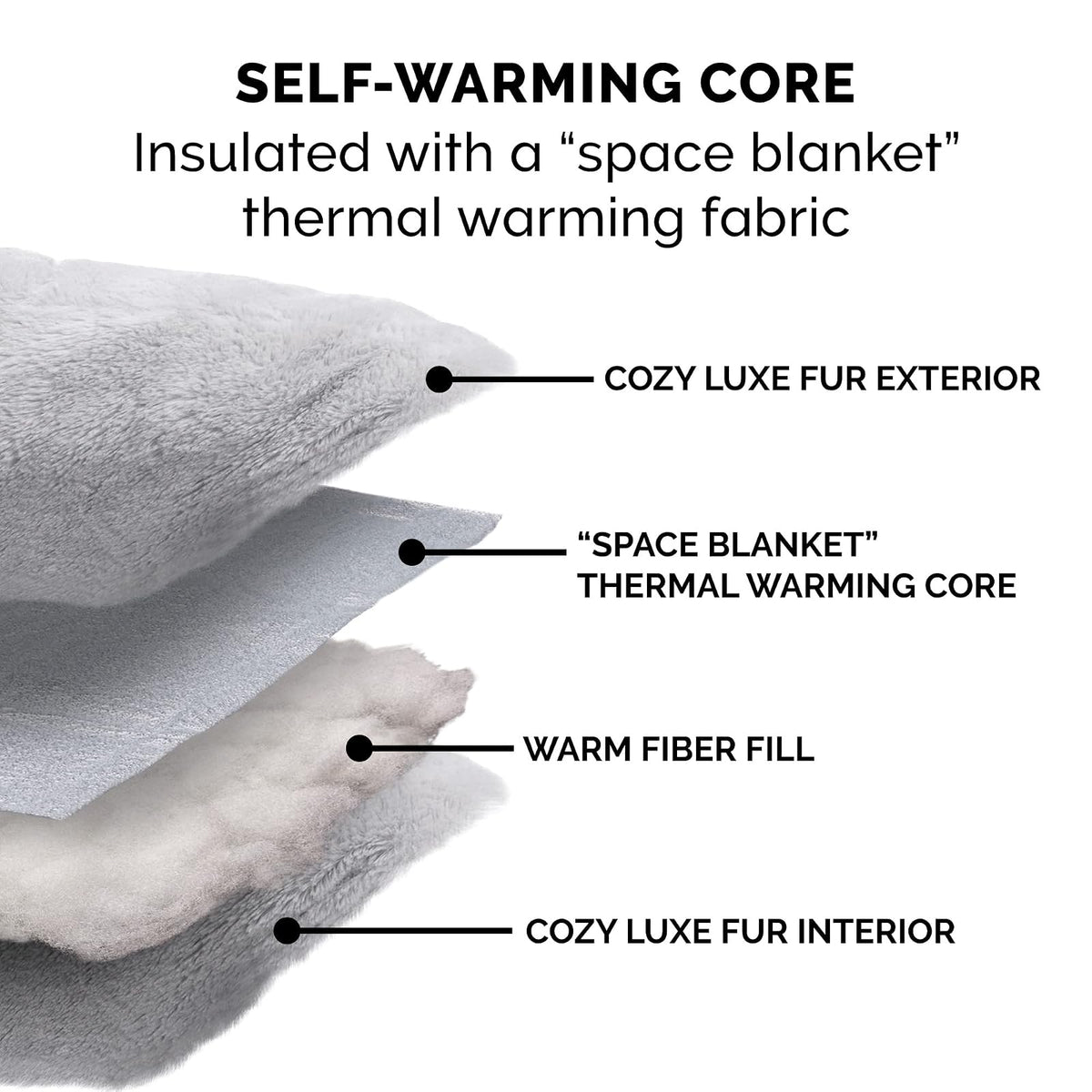 Furhaven 20" Round Small Dog Bed Hi Lo Self-Warming Luxury Plush Faux Fur Cuddler, Washable - Gray, Small
