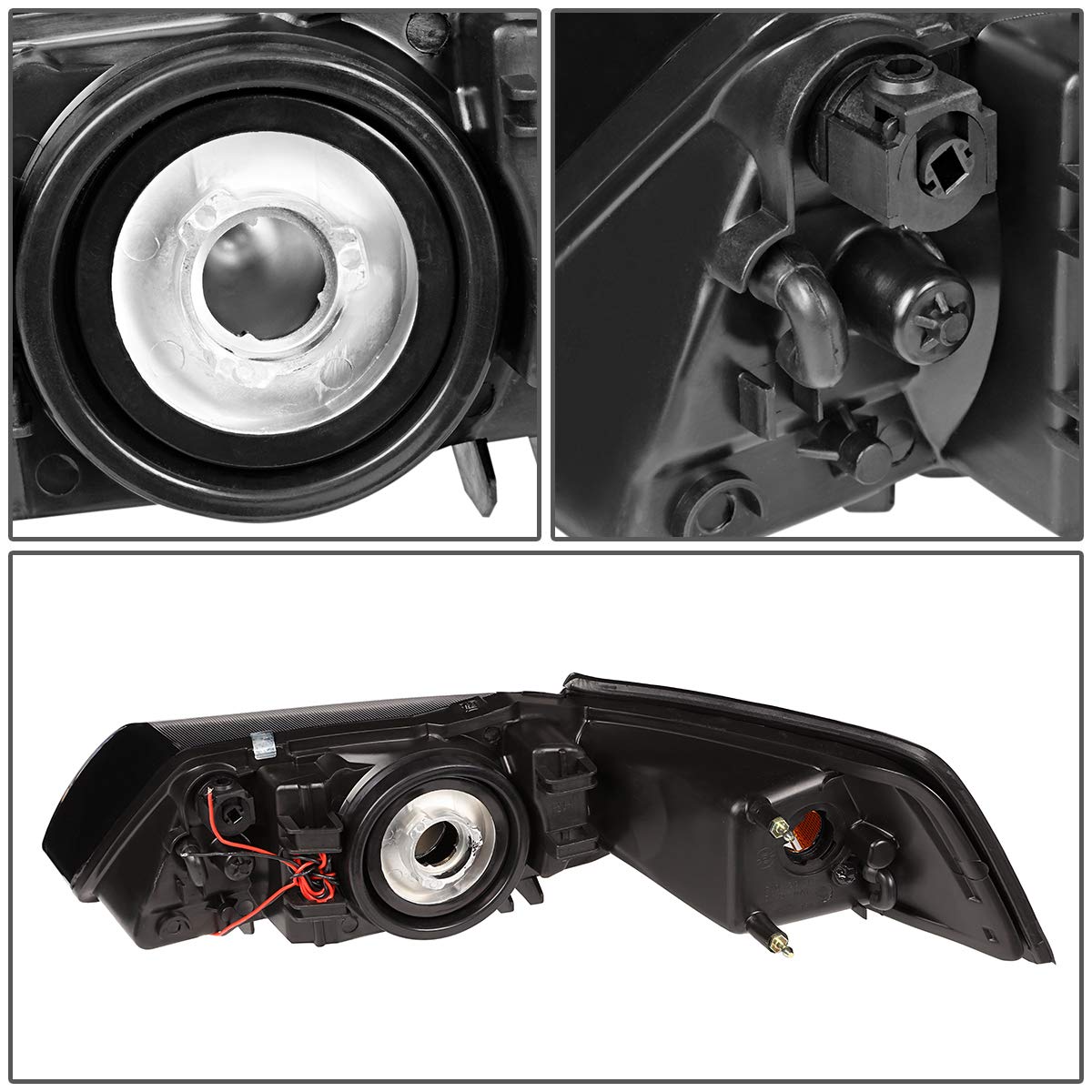 DNA Motoring Faros Delanteros LED DRL para Ford Mustang 99-04, Ámbar/Ahumado