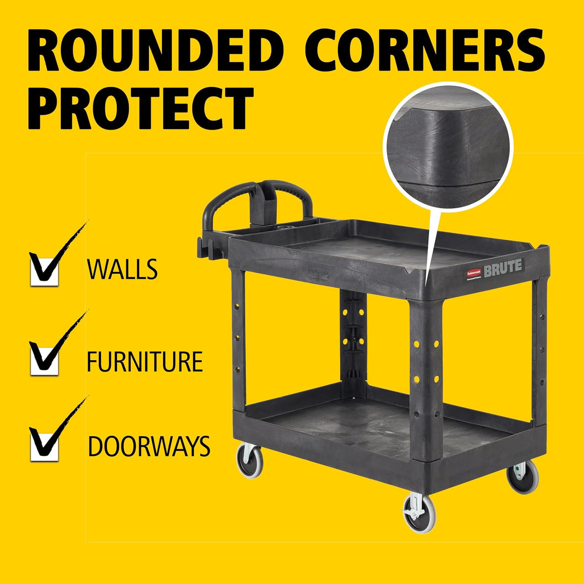 Rubbermaid Commercial Heavy-Duty Carrito de servicio para uso rudo