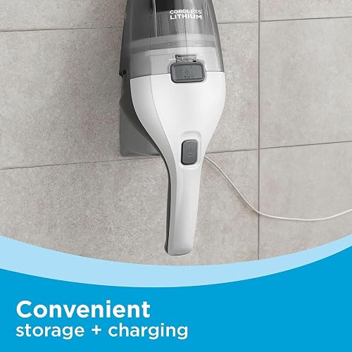 Black+Decker dustbuster QuickClean Aspiradora de Mano inalámbrica, Color Blanco (HNVC215B10)
