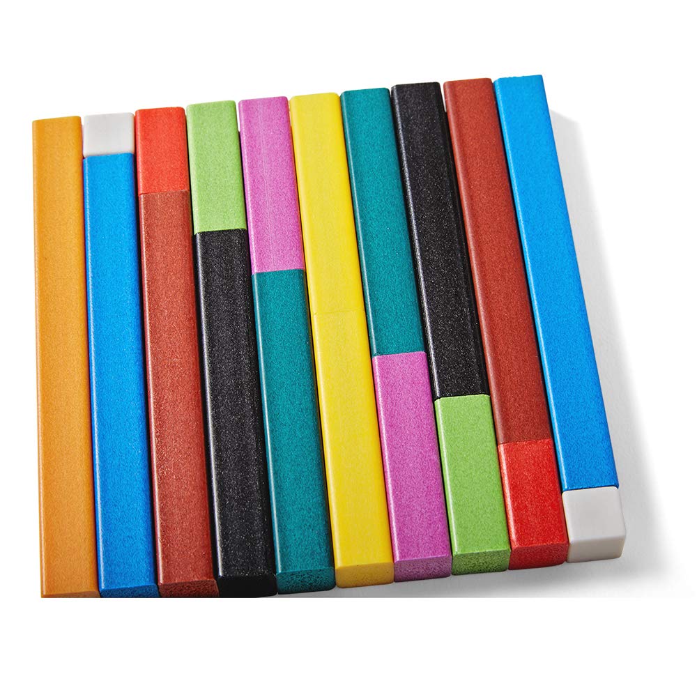 hand2mind S10299 Juego individual de varillas de plástico Cuisenaire, Manipulativos de matemáticas, Barras de matemáticas Montessori, Matemáticas Montessori, Barras de fracciones (Juego de 74)