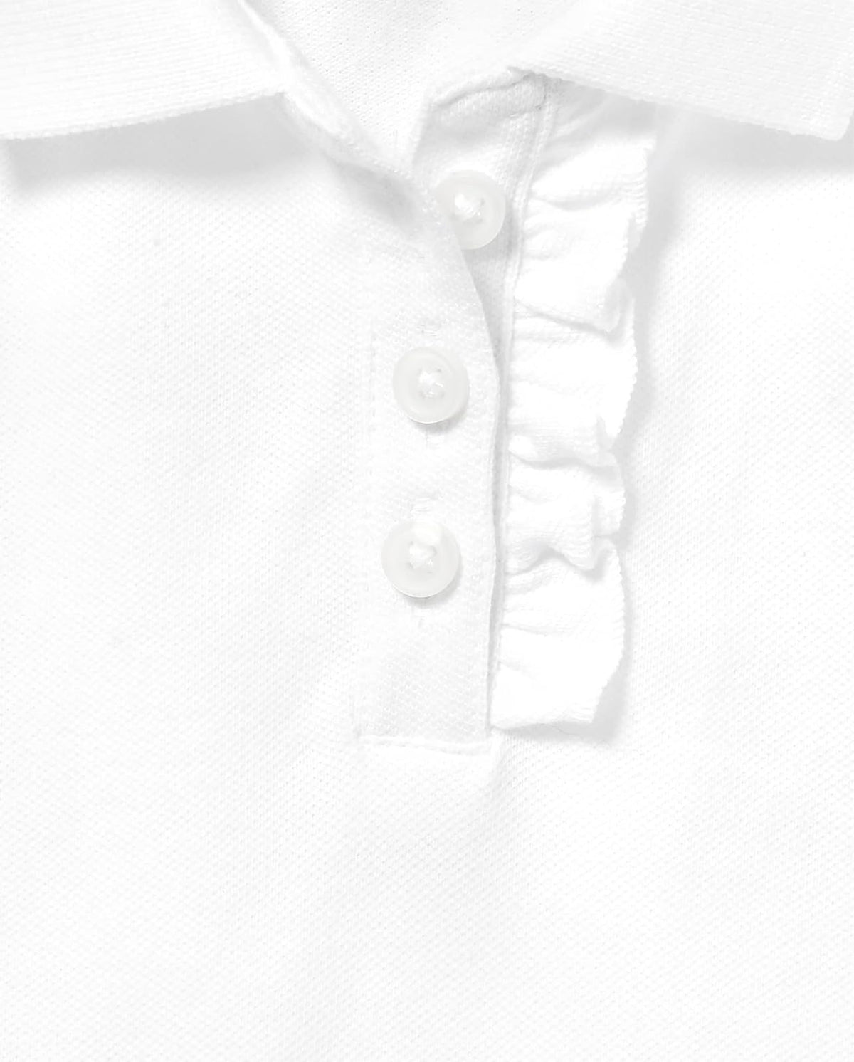 The Children's Place Polo de piqué de Manga Corta con Volantes para niñas pequeñas Polo de Uniforme Escolar bebés niñas