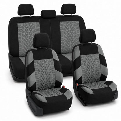 FH GROUP FB071GRAY115 Car Seat Cover (Travel Master Airbag and Split Bench Compatible Gray) - Juego completo - Gray