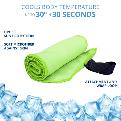 FROGG TOGGS Chilly Pad Pro Sport Toalla de refrigeración instantánea de microfibra, lavable a máquina, 31 x 6 pulgadas Envoltura para para Unisex adulto