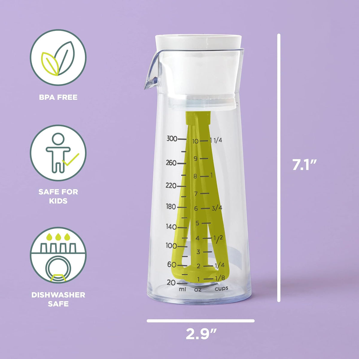 Chef'n Emulstir Salad Dressing Mixer, One Size, Arugula/Meringue
