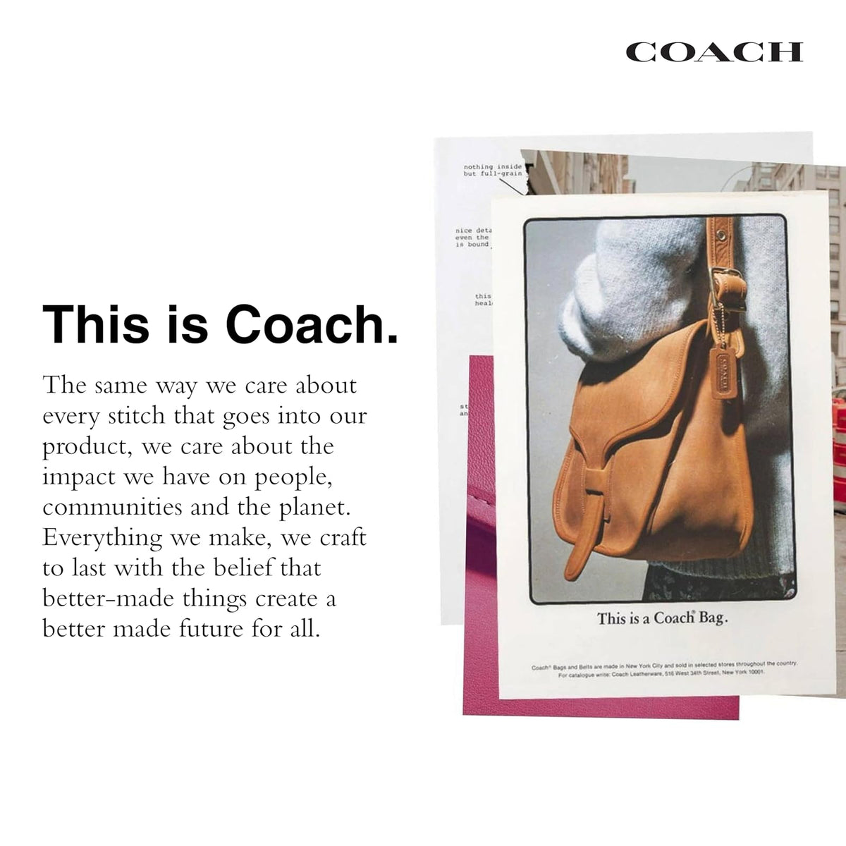 Coach Essential - Funda para tarjetas con solapa, B4/Merlot