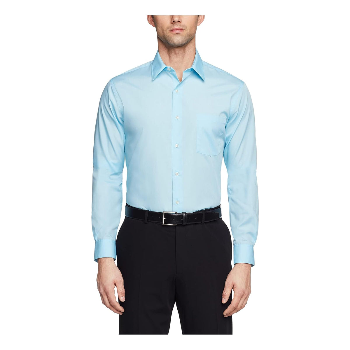 Van Heusen Camisa de Vestir de Manga Larga para Hombre - Mist - 18.5cm Cuello 36cm-37cm Manga