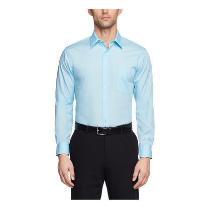 Van Heusen Camisa de Vestir de Manga Larga para Hombre - Mist - 18.5cm Cuello 36cm-37cm Manga