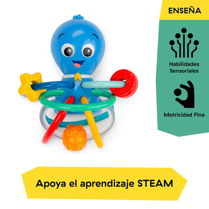 Mordedor y sonajero Opus el pulpo de Ocean Explorers, de Baby Einstein, a partir de 0 meses