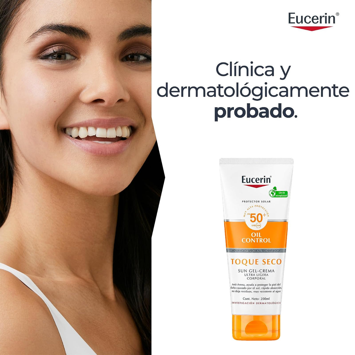 EUCERIN Sun Toque Seco Fps 50+ 200Ml Solar Corporal