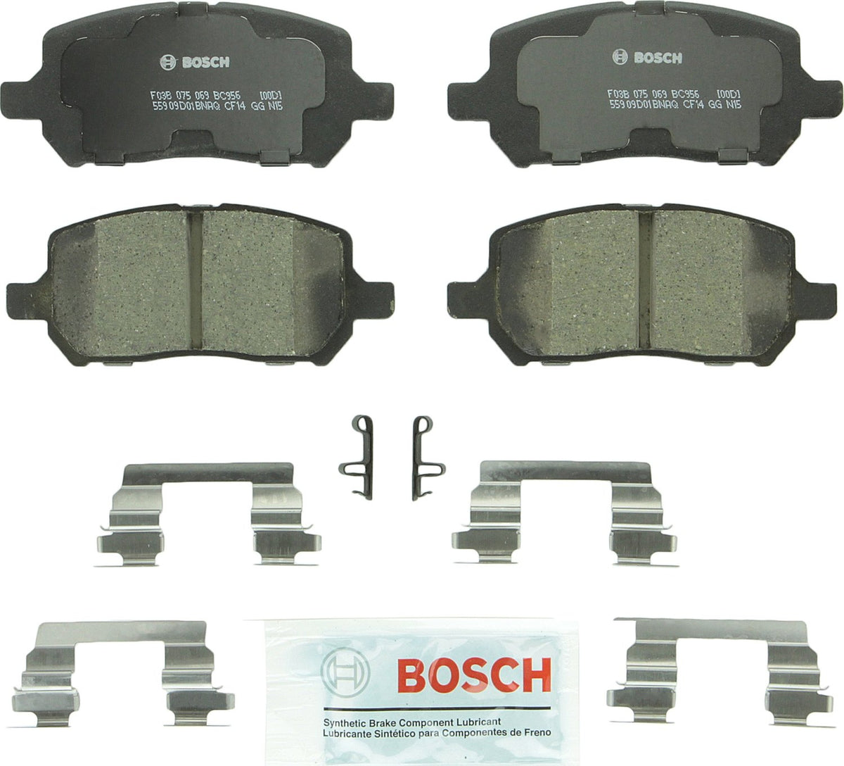 Bosch QuietCast Premium Pastillas de Freno Cerámicas - Frente - 956 - 800-999