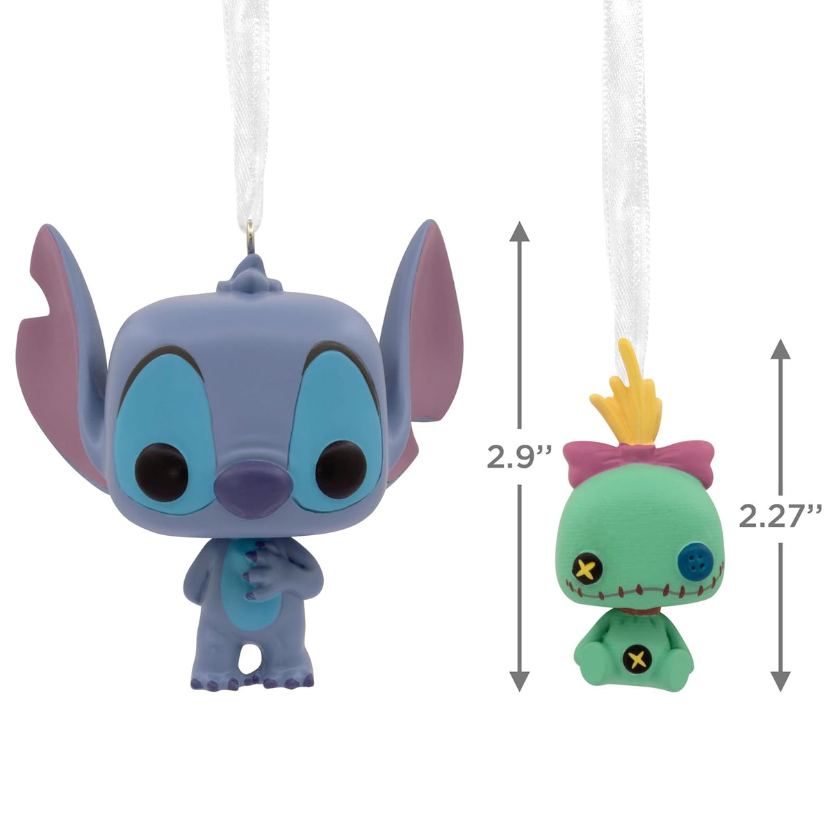 Hallmark Disney Stitch con Scrump Funko Pop! Adornos de Navidad, Juego de 2, Regalos de Cultura Pop