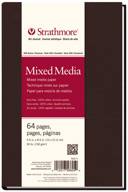 Strathmore Mixed Media Art Journal, 5.5 by 8.5-Inch, 64 Pages
