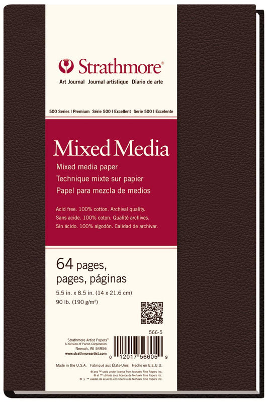 Strathmore Mixed Media Art Journal, 5.5 by 8.5-Inch, 64 Pages