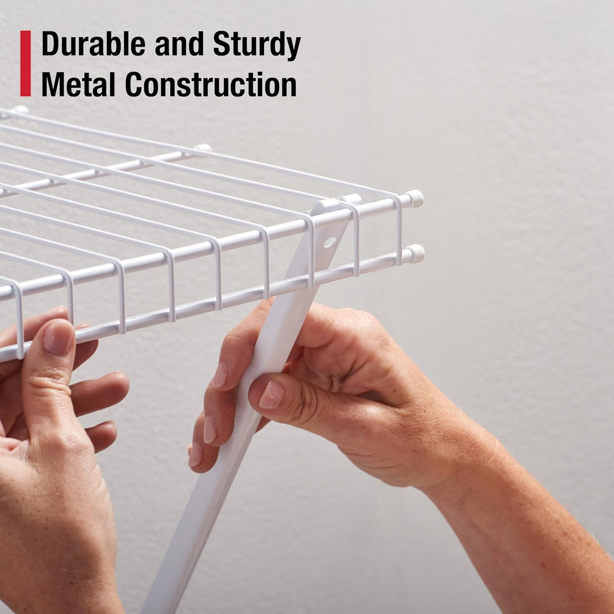 Rubbermaid Sistema de estantería de organización de despensa de 36 pulgadas, montaje directo en pared, 4 estantes y kit de herramientas de montaje incluido sistema de estantería de alambre blanco para