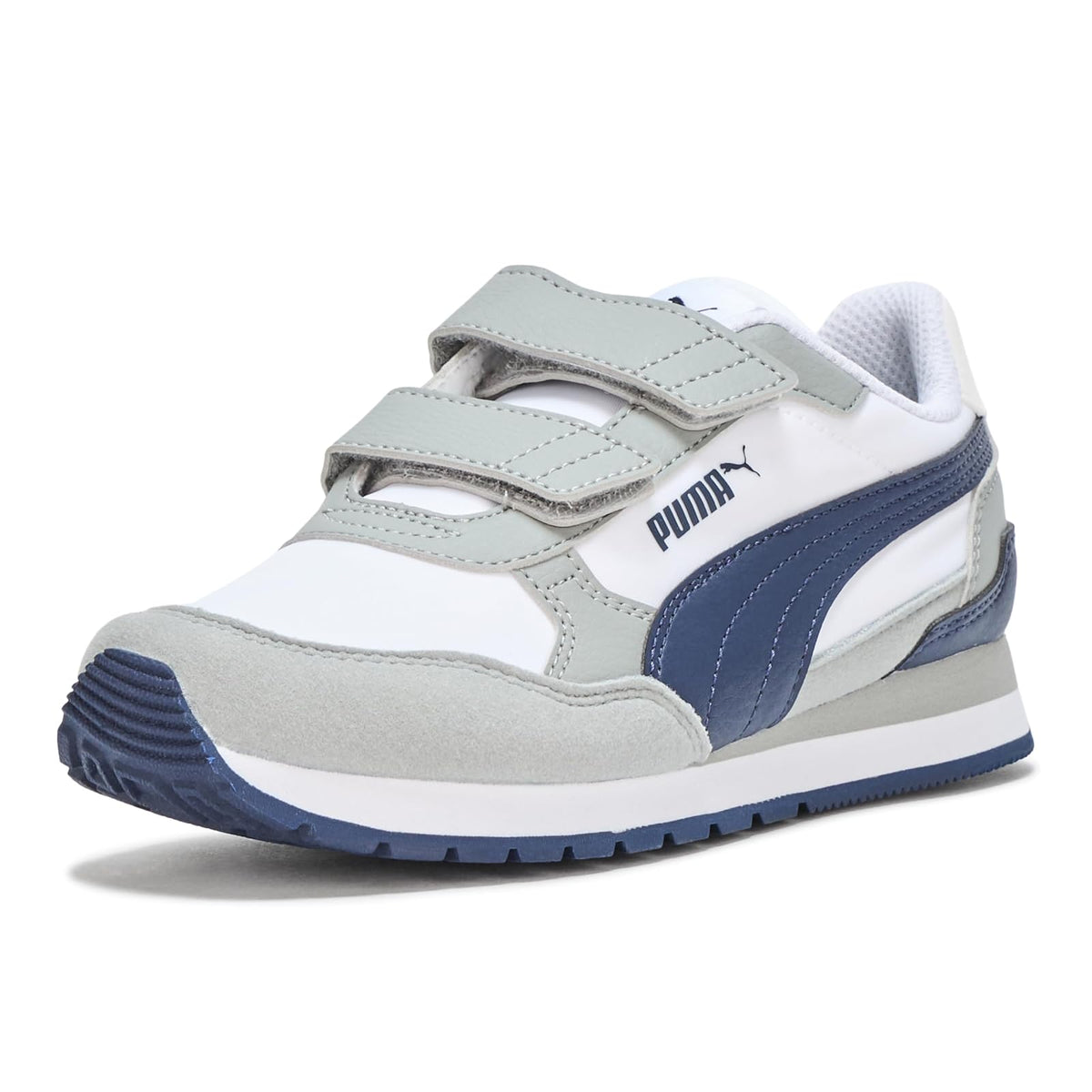 Puma Tenis con Velcro para Niño - 19.0 cm - Gris Echo-puma Navy