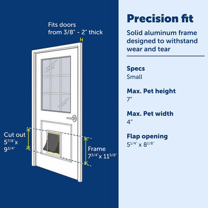 PetSafe Freedom Aluminum Dog and Cat Door - Durable Frame - Small Pets