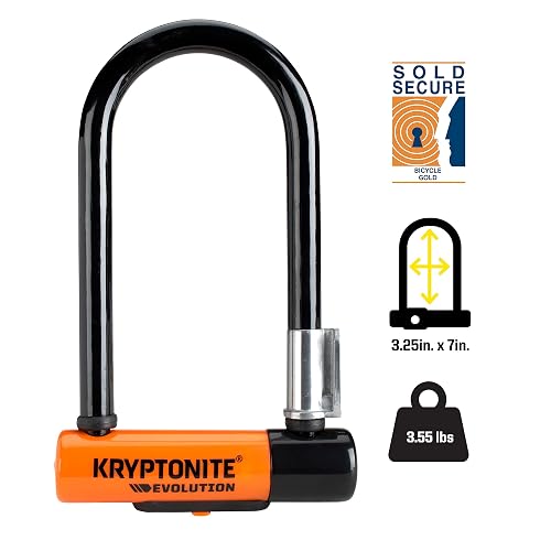 Kryptonite Evolution Mini-7 Heavy Duty bicicleta U Lock w/10,2 cm KryptoFlex Double Loop Bike Cable, Nuevo-U 2017, X