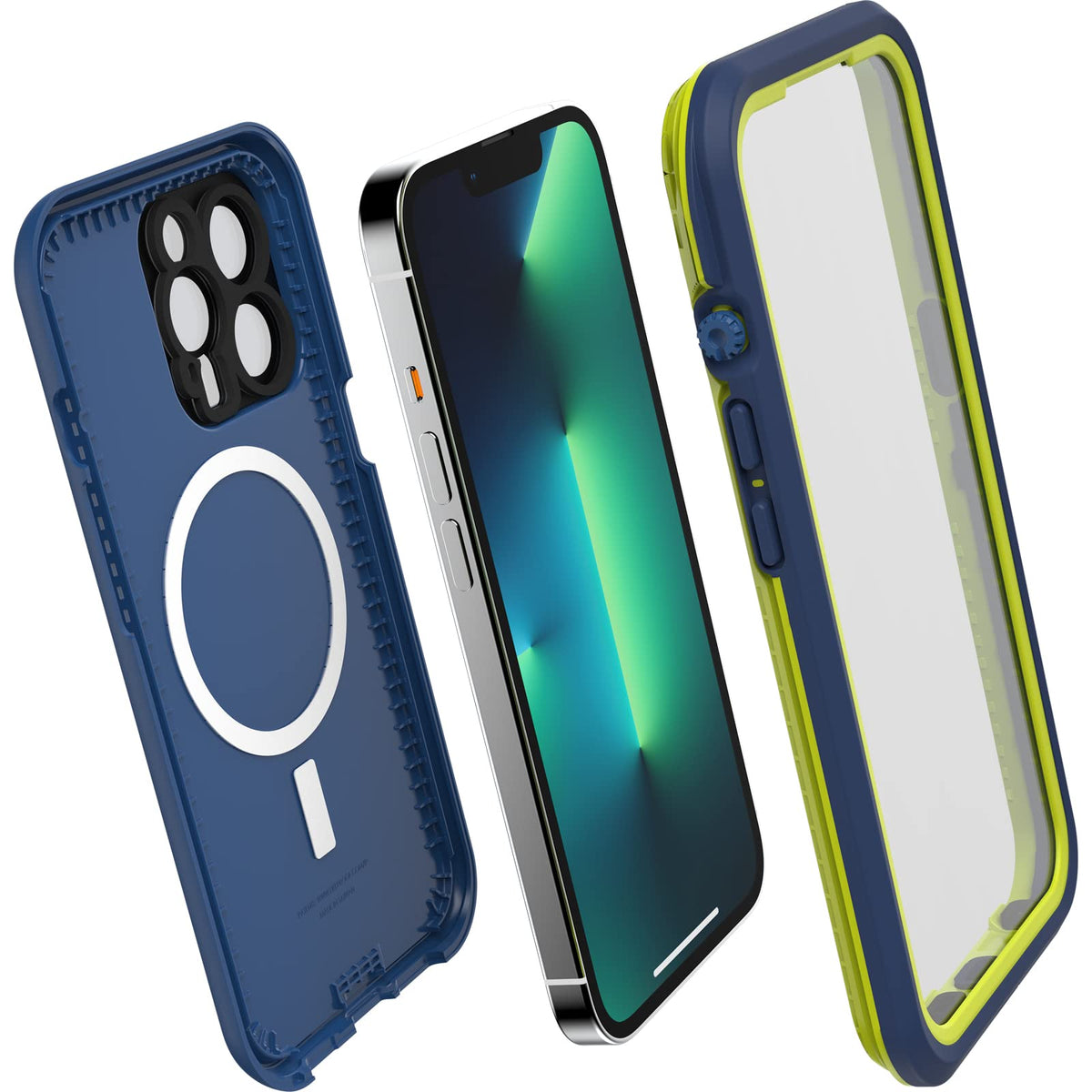 LifeProof FRĒ MagSafe Series - Funda Impermeable para iPhone 13 Pro (Solamente), Azul
