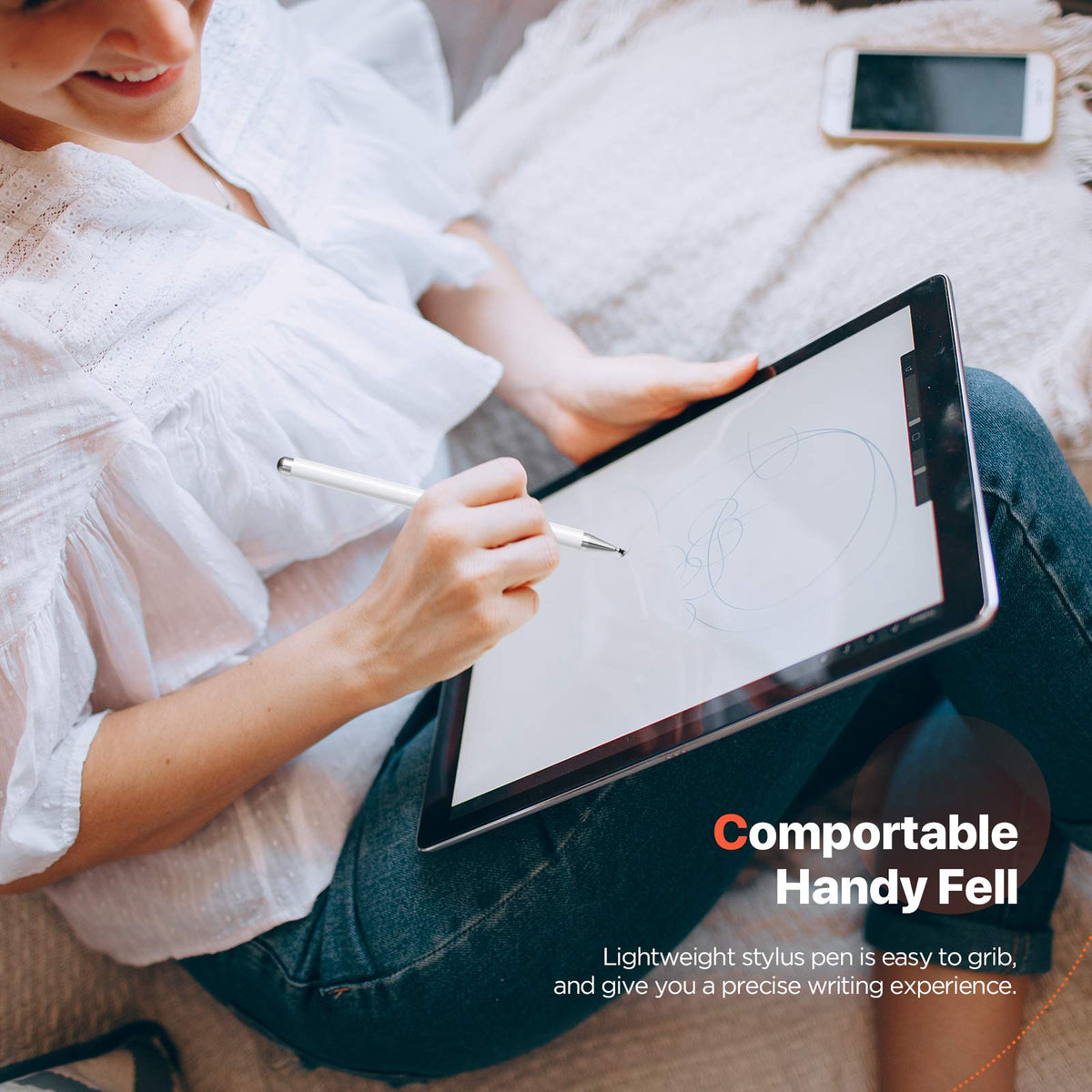 Oribox Stylus Pen - Lápiz Digital Compatible con Pantalla táctil de Punta Fina para iPad