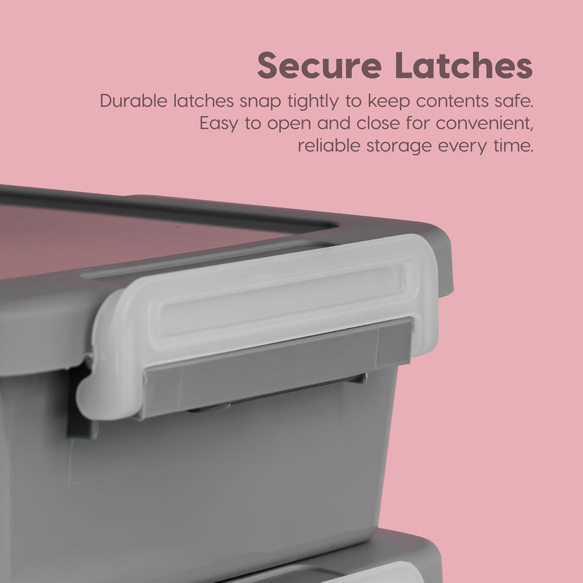 IRIS USA Contenedores de Plástico para Manualidades de 6 L con Tapa, Paquete de 2, Organizador Pequeño de Suministros de Arte y Oficina, Bins y Cajas Sensoriales para Hogar y Universidad, Gris