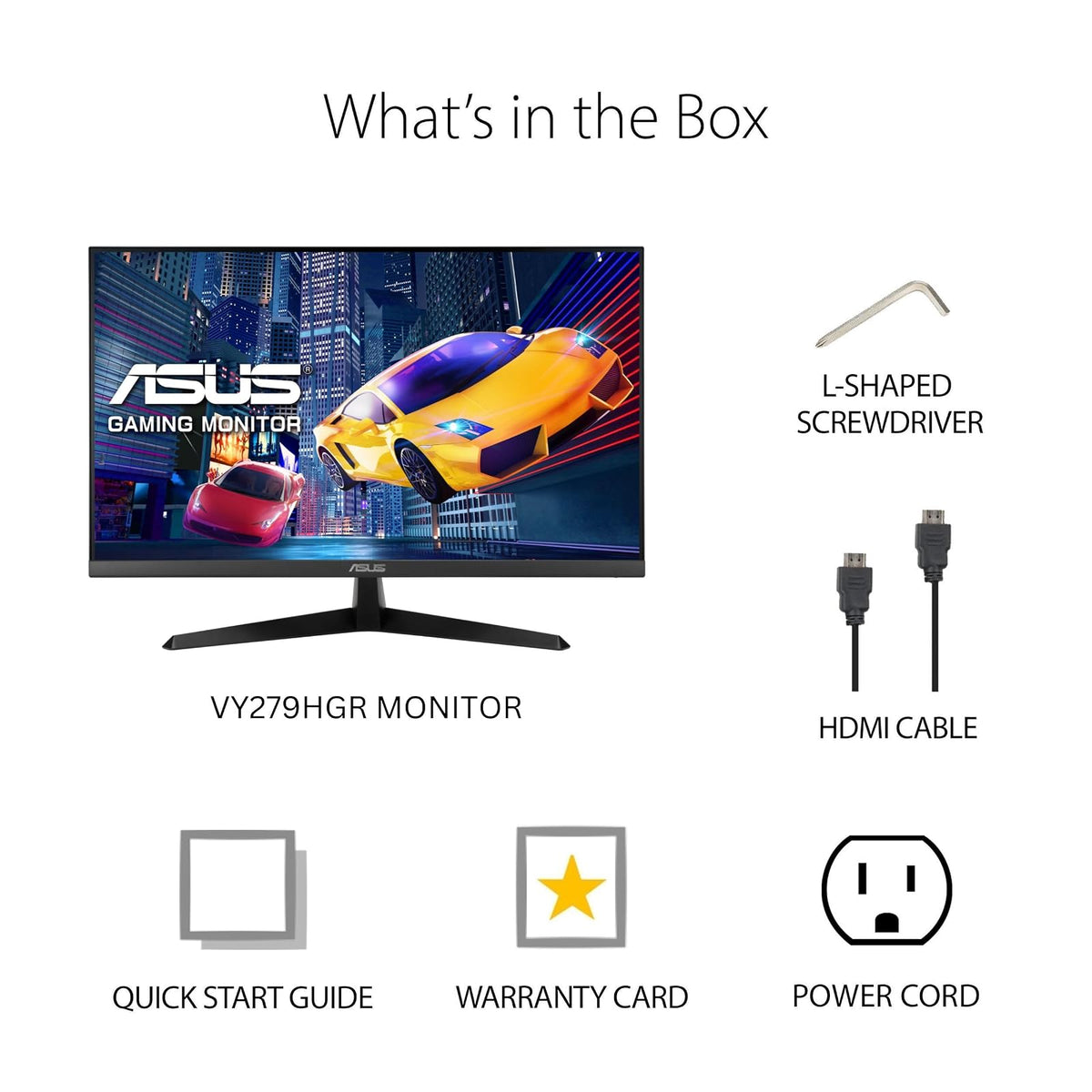 ASUS VY279HGR Monitor 27 Pulgadas Full HD 120Hz IPS HDMI para PC Gamer FPS | 27", IPS FHD 1920x1080, 120Hz, 1ms MPRT, Adaptive-Sync, superficie antibacterial, Eye Care+, Flicker-free y luz azul baja