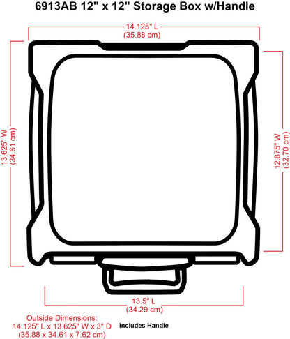 ArtBin 6913AB Organizador portátil de Arte y Manualidades con asa, soporta Papel de hasta 12 x 12 Pulgadas, [1] Estuche de Almacenamiento de plástico, Transparente