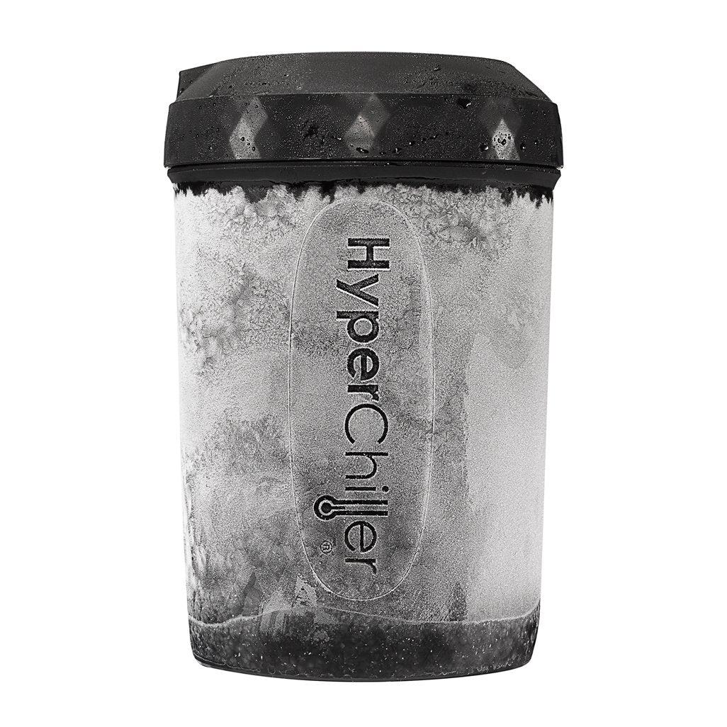 HyperChiller Maxi-Matic enfriador instantáneo patentado para café/bebidas, listo en un minuto, reutilizable para té helado, vino, licores, alcohol, jugo, 12 onzas, color negro