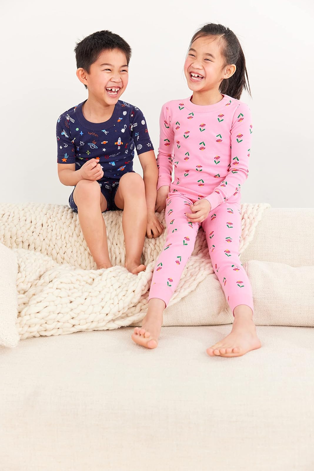 Moon and Back by Hanna Andersson Conjunto de Pijama Corto de algodón orgánico de 2 Piezas Conjunto de Pijama para Unisex niño