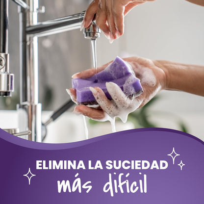 Scotch-Brite Command 3M Sujeta Esponja de Cocina Fibra Esponja Extrema Chico 1 Pieza
