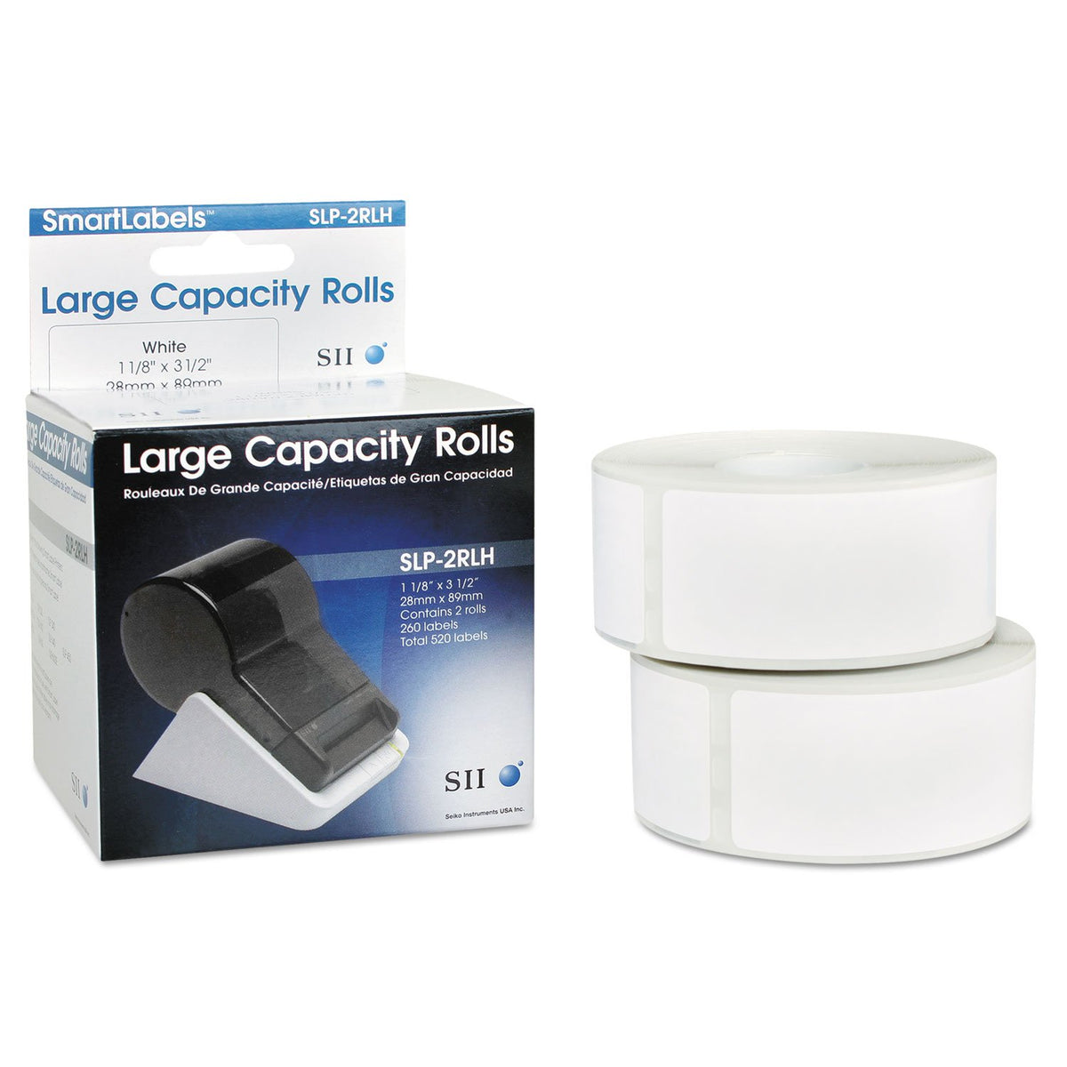 Seiko Instruments White Address Labels for Smart Label Printer 650 and 650SE (SLP-1RLB)