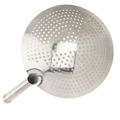 Winco Skimmer redondo de acero inoxidable, 12 pulgadas, mediano