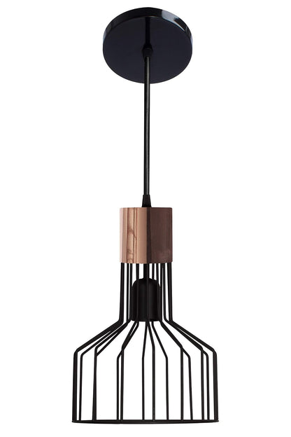 MAXXI Mx-Cl7008/Cb Candil De Rejilla Negra, Copo Cobre