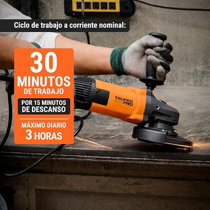 Truper ESMA-4-1/2A10, Esmeriladora angular 4-1/2" 1300 W profesional