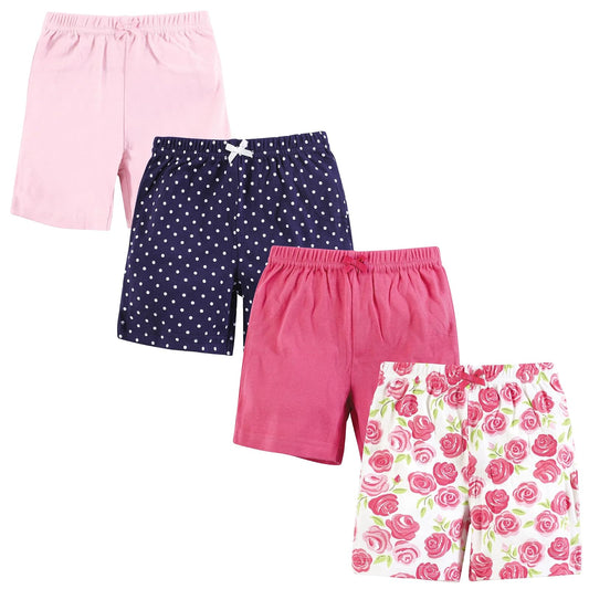 Hudson Baby - Pantalones Cortos Unisex para bebé, Paquete de 4, Dinosaurios, 0-3 Meses