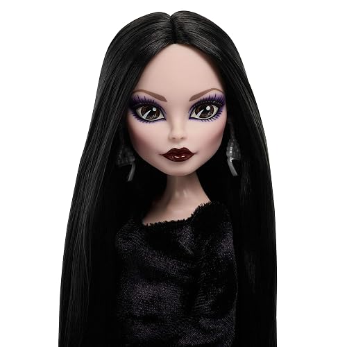 Monster High Skullector Muñeca de Colección Morticia 6+ Años | Inspirada en un ícono gótico; figura premium para exhibición