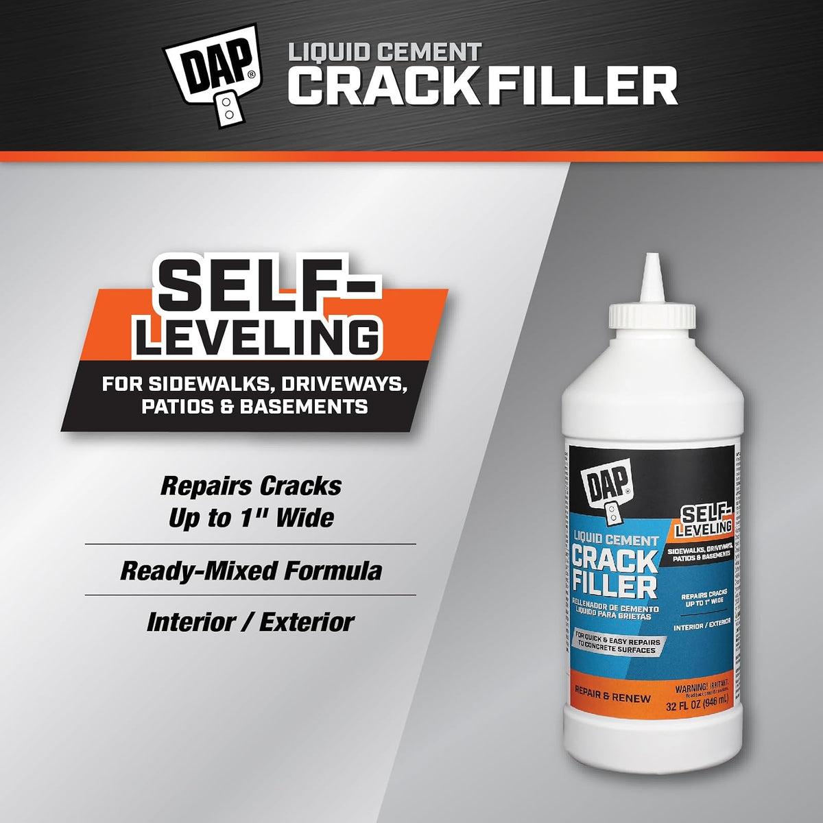 Dap 37584 líquido cemento Crack filler-quart botella