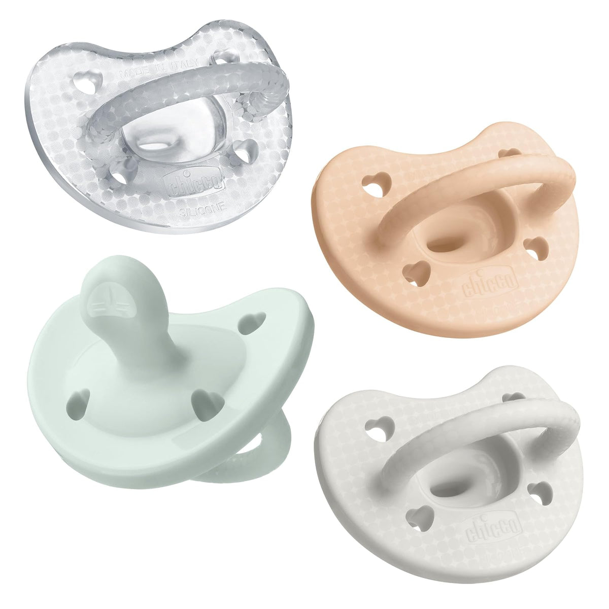 Chicco PhysioForma Chupón de Silicona 2 Piezas - Paquete múltiple. - 1 Count (Pack of 4) - PhysioForma Luxe