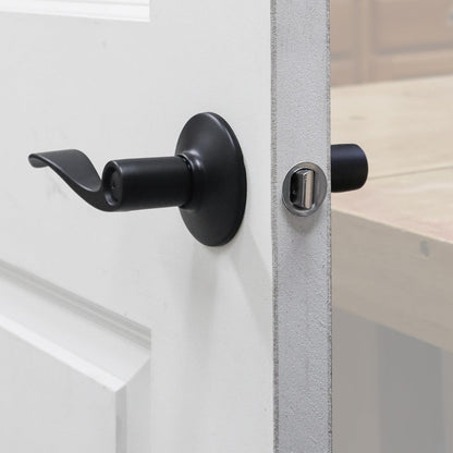 Milescraft 1337 Lock Mate - Kit de instalación de cerradura de puerta con plantilla para puertas de madera/metal, 1-3/8 pulgadas a 1-3/4 pulgadas de grosor. Sierras bi-metálicas de cobalto incluidas