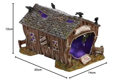 Department 56 Accesorios para pueblos Halloween Crow Creek - Figura de Accesorio de Puente Cubierto, 4.7 Pulgadas