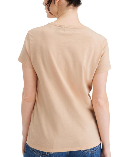Dockers Camiseta de Manga Corta Ajustada con Cuello Redondo Favorito Camiseta para Mujer
