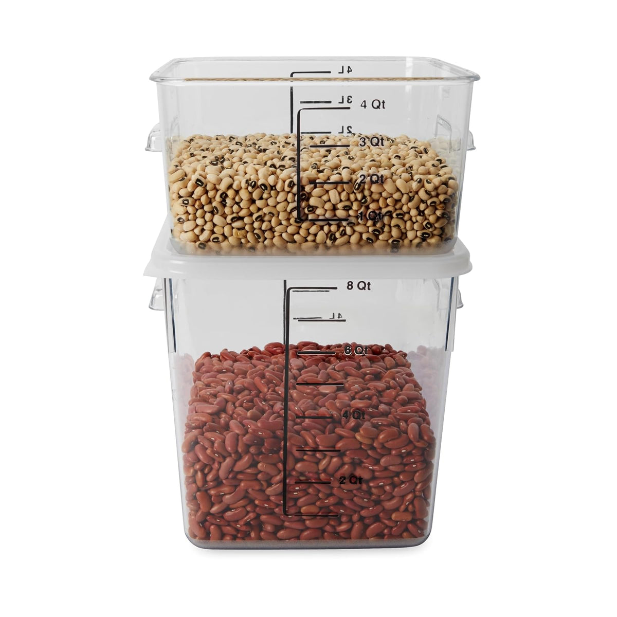 Rubbermaid Commercial contenedor Ahorra Espacio, Solo contenedor, Transparente